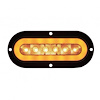 36956 22 LED 6 in. Oval Flange Mount GloLight (Turn Signal) - Amber LED/Clear Lens - image 1