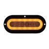 36956 22 LED 6 in. Oval Flange Mount GloLight (Turn Signal) - Amber LED/Clear Lens - image 3