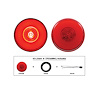 37036BRK 2 in. Round GloLight Kit [Red LED/Red Lens] - image 1