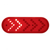 38145 35 LED 6 in. Oval Sequential Turn Signal Light - Red LED/Red Lens - image 1