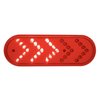 38145 35 LED 6 in. Oval Sequential Turn Signal Light - Red LED/Red Lens - image 2