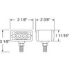 3 AMBER/3 RED LED RECTANG - image 2