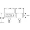 3 AMBER/3 RED LED RECTANG - image 2