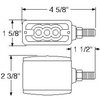 3 AMBER/3 RED LED RECTANG - image 2