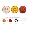 38849BAK 9 LED 2 in. Round Reflector Light Kit (Clearance/Marker) - Amber LED/Amber Lens - image 1