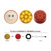 38849BAK 9 LED 2 in. Round Reflector Light Kit (Clearance/Marker) - Amber LED/Amber Lens - image 2