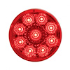 38850 9 LED 2 in. Round Reflector Light (Clearance/Marker) - Red LED/Red Lens - image 1