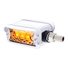 39368 3 LED Single Function Double Face Light W/Visor - Horizontal Mount - Amber & Red LED/Clear Lens - image 1