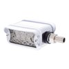 39368 3 LED Single Function Double Face Light W/Visor - Horizontal Mount - Amber & Red LED/Clear Lens - image 2