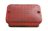 6 RED LED MEDIUM RECTANGU - image 1