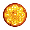 39739 9 LED 2-1/2 in. Round Pure Reflector Light (Clearance/Marker) - Amber LED/Amber Lens - image 1