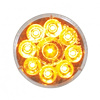 39741 9 LED 2-1/2 in. Round Pure Reflector Light (Clearance/Marker) - Amber LED/Clear Lens - image 1