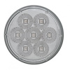 39925B 7 LED 4 in. Round Reflector Light (Stop, Turn & Tail) - Red LED/Clear Lens - image 1