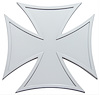 CHROME PLASTIC IRON CROSS - image 1