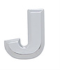 CHROME PLASTIC LETTER - J - image 1
