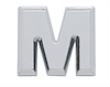 CHROME PLASTIC LETTER - M - image 1