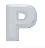 CHROME PLASTIC LETTER - P - image 1