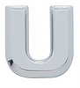 CHROME PLASTIC LETTER - U - image 1