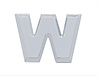 CHROME PLASTIC LETTER - W - image 1