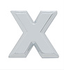 CHROME PLASTIC LETTER - X - image 1