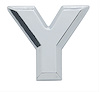 CHROME PLASTIC LETTER - Y - image 1