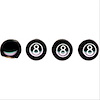 BLACK 8 BALL VALVE CAPS - image 1