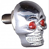 CHROME SKULL W/ JEWEL EYE - image 1
