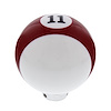 70760 Number 11 Pool Ball Gearshift Knob - Gloss Red Striped - image 1