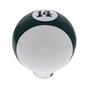 70763 Number 14 Pool Ball Gearshift Knob - Gloss Green Striped - image 1