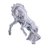 72018 Die-Cast Fighting Stallion Hood Ornament - Chrome - image 1