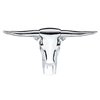 72034 Die-Cast Long Horn Bull Hood Ornament - Chrome - image 3