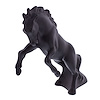 72048 Die-Cast Fighting Stallion Hood Ornament - Matte Black - image 1