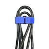 98024 8 in. x 3/4 in. Blue Hook & Loop Velcro Strip-Tie Fasteners with Buckle, 8-Pack - image 1