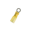 98187 12-10 AWG #8 Stud CS Heat Shrink Ring Terminal, Yellow, 4-Pack - image 1