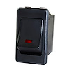 98362 Black Rocker w/Red LED 16 Amp 12V S.P.S.T. On/Off 1 Pc. - image 1