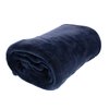 99113 50 in. x 60 in. Flannel Fleece Comfort Blanket - Navy Blue - image 3