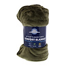 99116 50 in. x 60 in. Flannel Fleece Comfort Blanket - Olive Green - image 1