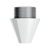 99216B Beer Tap Adapter, Chrome Aluminum, M30 x 3.5 Male To 3/8 in.-16 Female - image 2