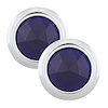 Glass Blue Dot with Chrome Ring - image 1