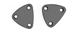 RR00118 Sun Visor Delete Plates, 1970-2002 F-Body - image 1
