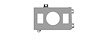 RR00263 Radio Replacement Panel, 1988-1994 GM Truck (GMT400), Single Gauge w/ (2) Rocker Switches - image 1