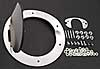Black with Silver Lip Billet Fuel Door 2005-Up Mustang - image 2