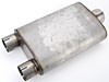 Race Pro Muffler 3" Inlet, 2.5" Dual Outlet - image 1