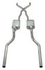 Crossmember Back X-Pipe Exhaust System with Turbo Pro Mufflers for 1967-1970 Mercury Cougar [2.500 in.] - image 2