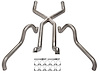 SFF10 Crossmember Back Stainless Dual Exhaust System w/X-Pipe for 1966-1971 Ford Fairlane [Quarter Panel Exit] - image 1