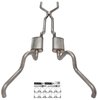 SFF40T Crossmember Back Stainless Dual Exhaust System w/H-Pipe for 1966-1971 Ford Fairlane [Quarter Panel Exit] - image 2