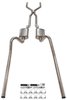 SFF41T Crossmember Back Stainless Dual Exhaust System w/H-Pipe for 1966-1971 Ford Fairlane [Dual Rear Exit] - image 2