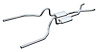 Crossmember Back X-Pipe Exhaust System with Turbo Pro Mufflers for 1965-1970 Ford Mustang [2.500 in.] - image 1