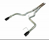 SFM96MHB H Bomb Cat-Back Exhaust Kit 3 in. Fits Select Ford Mustang GT S650 [Black 4 in. Tips] - image 1