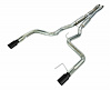 SFM96MXB X-Bomb Cat-Back Exhaust Kit 3 in. Fits Select Ford Mustang GT S650 [Black 4 in. Tips] - image 1
